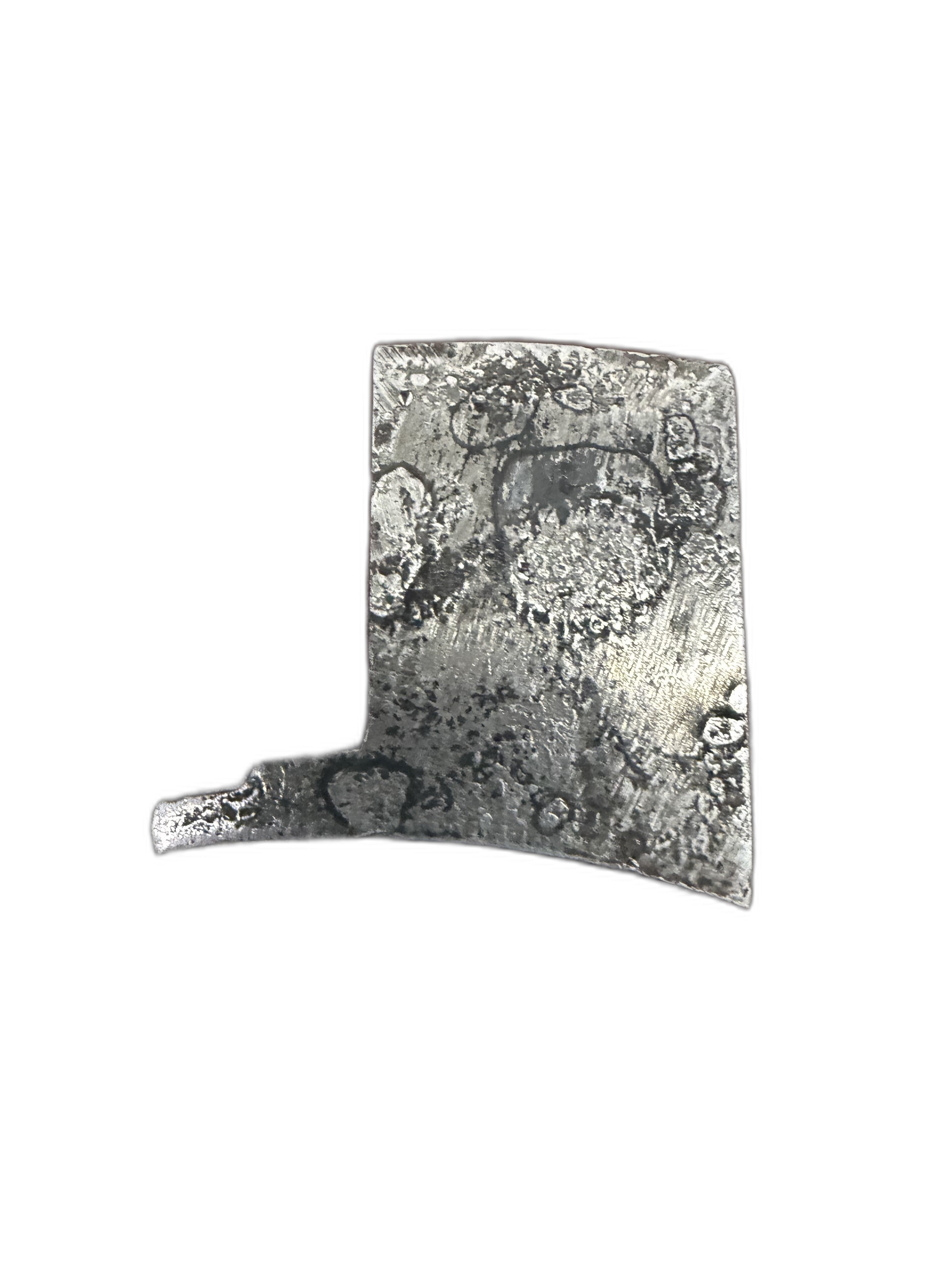 Weld-on mulcher teeth mounting bracket — side plate (white background)