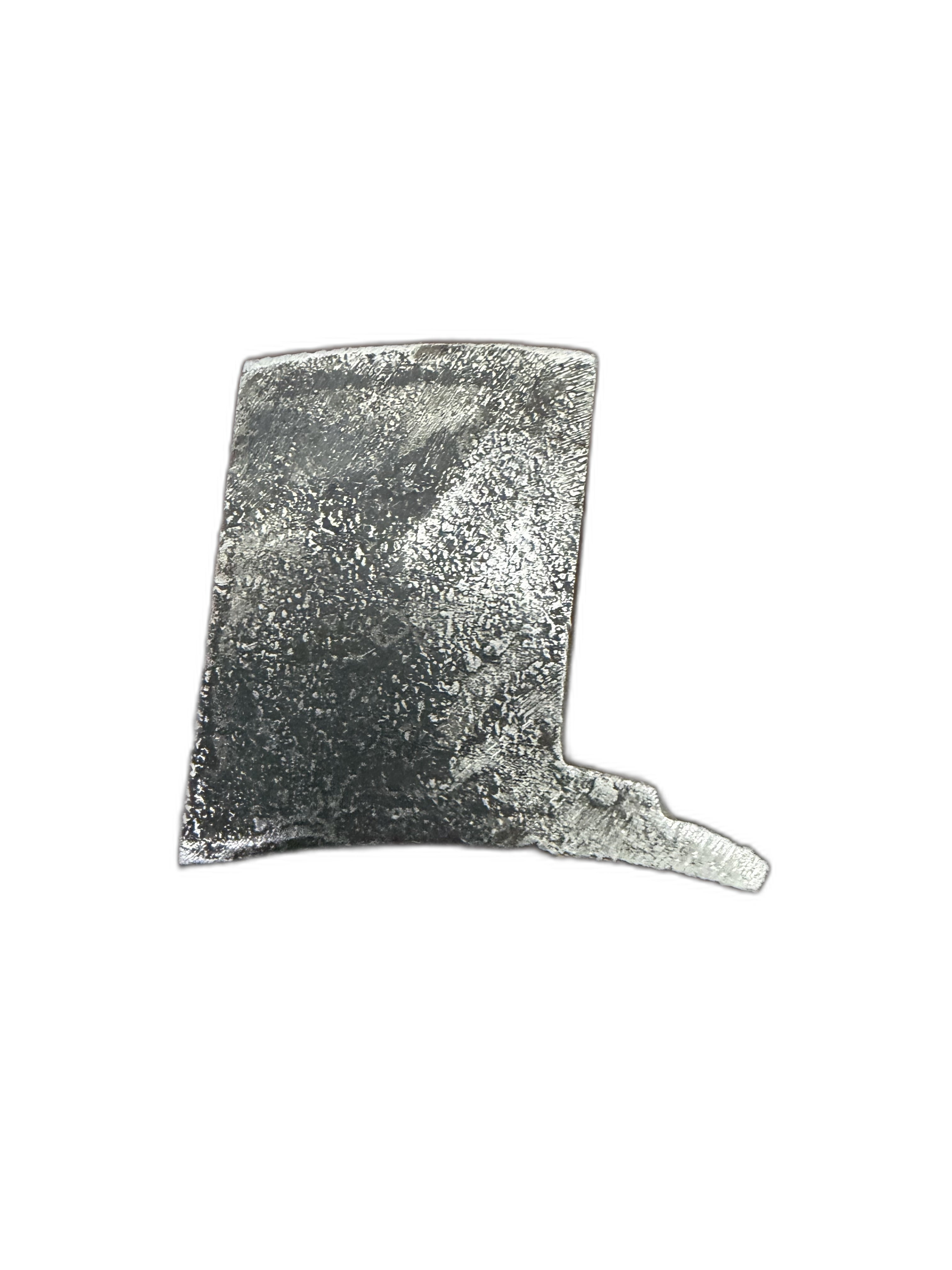 Weld-on mulcher teeth mounting bracket — flat L plate (white background)