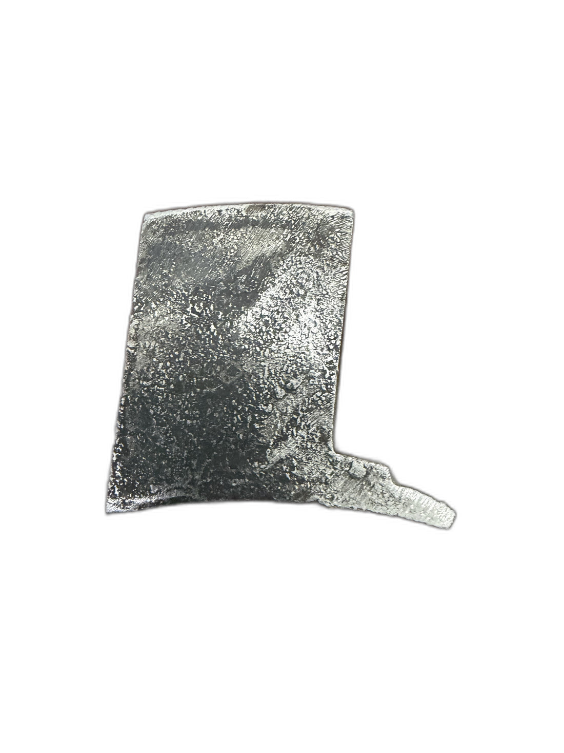 Weld-on mulcher teeth mounting bracket — flat L plate (white background)